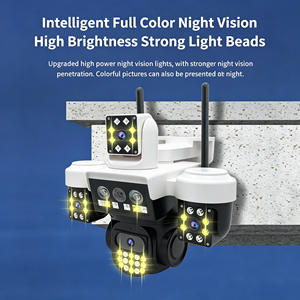 Caméra IP extérieure 4K 8MP double PTZ à 4 objectifs, système de vidéosurveillance avec détection humaine IA via l'<span class=keywords><strong>application</strong></span> O-KAM, logo personnalisé, vente en gros usine - Product Image 2