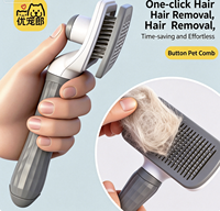 Brosse démêlante pour chiens et chats, peigne de toilettage pour éliminer les poils lâches et démêler les poils emmêlés