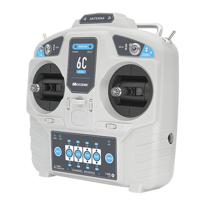 ไมโครโซน MC6C มินิ <span class=keywords><strong>V2</strong></span> 2.4G 6CH ชุดควบคุมโลหะ ตัวส่งสัญญาณและตัวรับสัญญาณ ระบบวิทยุ สำหรับเครื่องบินบังคับวิทยุ โดรน มัลติโรเตอร์ เฮลิคอปเตอร์ - Product Image 3