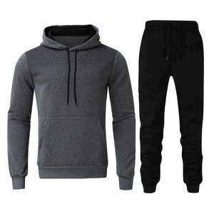 Ensemble de survêtement de sport pour homme 2026 de qualité supérieure en molleton technique 100 % coton avec col à capuche, deux pièces pour l'entraînement - Product Image 1