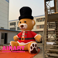Ballon d'ours en peluche gonflable de bonne année, grand dessin animé d'ours en peluche gonflable