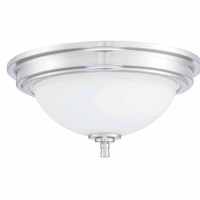 Livraison rapide Plafonnier en verre dépoli à 2 lumières Plafonnier 13 pouces Finition nickel brossé