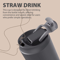 2025 vente en gros 360ml 500ml métal personnalisé en acier inoxydable gobelet à eau tasse à café chaud et froid avec couvercles de paille pour les boissons de Camping