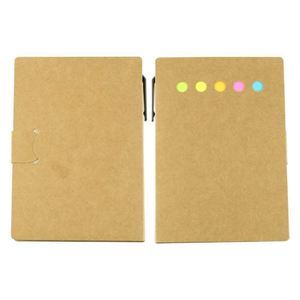 Bloc de Notas Adhesivas con Forma Personalizada al por Mayor del Fabricante, Juego de Blocs de Notas Funcionales con Soporte para Bolígrafo, Cubierta de Papel Kraft Económica para Notas - Product Image 4