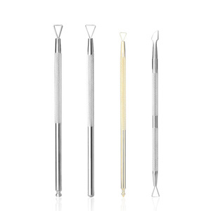 Empujador de cutículas de acero inoxidable de doble cabezal para uso doméstico, herramienta para el cuidado de las uñas - Product Image 3