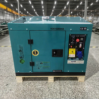Groupe électrogène diesel silencieux 10 kVA triphasé pour usage domestique, alimentation de secours 5 kW 8 kW 10 kW 12 kW 110 V/220 V/380 V, groupe électrogène super silencieux