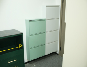 Thiết kế mới nhất 3 lớp Giày Tủ lưu trữ giá thép xoay giá giày - Product Image 5