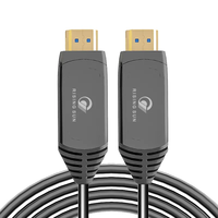 Câble à Fibre Optique Blindé Tressé Doré Haute Flexibilité 30m 50m 100m pour Haut-parleurs 4K 2.0 UHD avec Logo Personnalisé