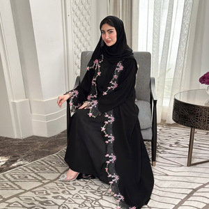 Elegant Oman Dress Ladies - Long Sleeve Satin Abaya