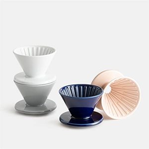 Filtros de café reutilizables taza de filtro de café <span class=keywords><strong>Pozzo</strong></span> gotero de cerámica tostado taza de filtro hecha a mano accesorios de café - Product Image 1