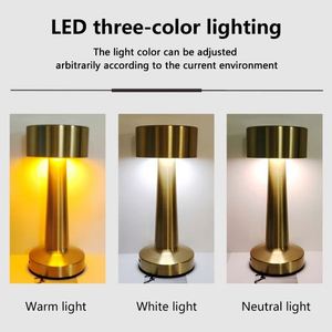 Modern LED <b>Table</b> <b>Lamp</b> Metal Touch Control Remote Rechargeable Eye-Caring Simple Dimmable Eco-Friendly Decorative Light Home - Product Image 6