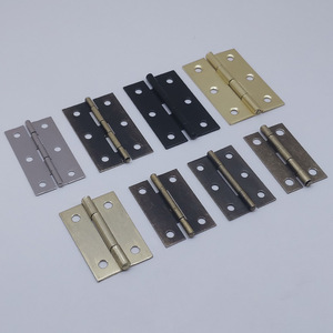 Charnières ordinaires épaisses 1,5 2 3 4 pouces en alliage de zinc à 4 trous pour portes et fenêtres traditionnelles Or Argent Bronze antique - Product Image 1