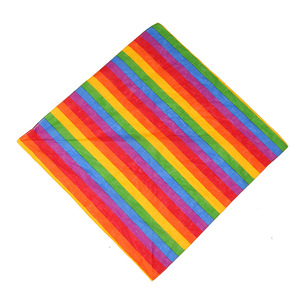 100% cotone più nuovo all'aperto Design personalizzato tendenza Designer arcobaleno sciarpa ringraziamento scaldacollo strisce di colore <span class=keywords><strong>Bandana</strong></span> - Product Image 1