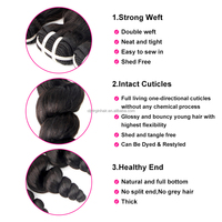 CLJhair Cheveux non traités Loose Wave Bundle Couleur noire naturelle 100g Avec Double trame Alibaba Fournisseur professionnel de cheveux