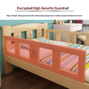 Letto Moderno in Legno Massello per Bambini con Ringhiera Componibile, per Ragazzi e Ragazze, Letto Singolo Allargato per Principesse - Product Image 5