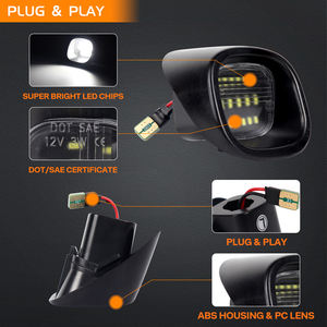 Nueva Luz LED para Placa de Matrícula FetonAuto, Compatible con <span class=keywords><strong>Chevrolet</strong></span> Blazer S10 Pickup, GMC Jimmy Sonoma, Oldsmobile Bravada 98-05, Trasera - Product Image 4