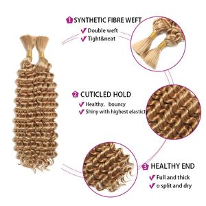 Bán buôn Boho bện phần mở rộng tóc lượn sóng số lượng lớn tổng hợp tóc nhiệt độ cao sợi sâu sóng không có sợi ngang bím tóc - Product Image 3
