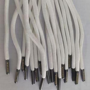 100% Braided Polyester Drawstring Cord Custom Hoodie <b>String</b> Aglet Metal Tip for Round Hoodie Pants & Shoes - Product Image 2