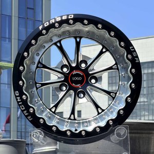 Jantes forgées <span class=keywords><strong>Beadlock</strong></span> noires de <span class=keywords><strong>15</strong></span>, 17 et 18 <span class=keywords><strong>pouces</strong></span>, 5x114.3, 5x112, 5x120, pour course de dragster, compatibles Mustang, GTR, BMW M3 G80, M4, Corvette - Product Image 3