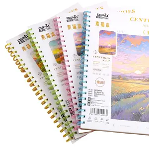 Caderno de desenho colorido A4 Tamanho 100g 45 Folhas Fornecedor escolar Livro de notas de desenho colorido para desenho artístico