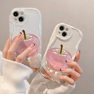 Coque <span class=keywords><strong>de</strong></span> téléphone portable en silicone TPU avec motif <span class=keywords><strong>de</strong></span> pomme <span class=keywords><strong>de</strong></span> style cristal, bord ondulé, pour <span class=keywords><strong>iPhone</strong></span> 8 X Xr Xs Max <span class=keywords><strong>11</strong></span> 12 13 14 15 16 17 - Product Image 4