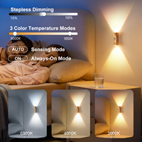 Lampes murales LED avec détecteur de mouvement, sans fil, magnétiques, lampes de chevet, rechargeables par USB, lumières décoratives intelligentes pour la maison