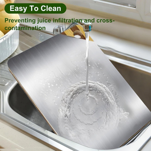 Tabla <span class=keywords><strong>de</strong></span> Cortar <span class=keywords><strong>de</strong></span> Titanio Puro <span class=keywords><strong>de</strong></span> Doble Cara <span class=keywords><strong>de</strong></span> Primera Calidad, Sin Grietas, Resistente, Tabla <span class=keywords><strong>de</strong></span> Cortar <span class=keywords><strong>de</strong></span> Bambú Carbonizado Natural con Ranura - Product Image 5