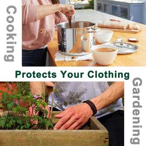 Tablier de chef serveur court tablier de taille noir avec 3 poches pour femmes hommes demi-tablier pour serveur nettoyage Barbecue - Product Image 4