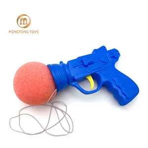 Wholesale interesting creativity kids small plastic Launchers soft sponge ball shooting gun toy