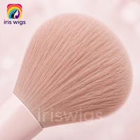 Iriswigs – Ensemble de 13 pinceaux de maquillage rose pêche, professionnels, en poils synthétiques doux, pour le visage, les fards à paupières, le blush et le blending, pour débutants