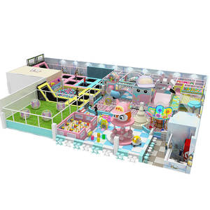 Castillo de Juegos Infantil, Restaurante Temático Familiar, Instalaciones de Parque de Diversiones Interior, 10x15m, Construcción de Madera y PVC - Product Image 1