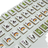 Table de Mahjong Portable LongBingS LBS-001 en Acrylique Cristal à Quatre Couches, Style Américain de Luxe, pour Divertissement