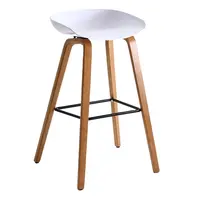 Best selling products charles high wooden leg plastic back bar chair
