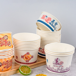 Ciotole <span class=keywords><strong>per</strong></span> Snack in Carta Ecologica Biodegradabile, Contenitori <span class=keywords><strong>per</strong></span> Insalata con Coperchi Personalizzati, Stampa in Lamina d'Oro e Goffratura - Product Image 2