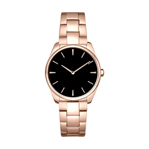 2024 новые модные женские Брендовые Часы 316L из нержавеющей стали розовое золото наручные Роскошные Кварцевые женские часы для девочек