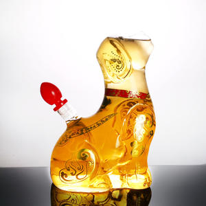 ขวดแก้วบอโรซิลิเกตขนาด750มล. หรูหราไม่เหมือนใครส้นสูงรูปวัวสิงโตเมาส์รถทรงสี่เหลี่ยมสำหรับไวน์แดงของ Bourbon - Product Image 5