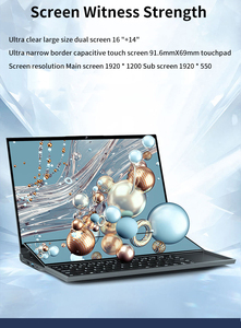 แล็ปท็อปจอคู่ขนาด 16 นิ้ว Core I7 10750h พร้อมจอสัมผัสขนาด 14 นิ้ว ระบบปฏิบัติการ Windows 11 สำหรับเล่นเกม ธุรกิจ และใช้งานทั่วไป ขายส่ง - Product Image 5