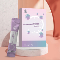 Sachets OEM de collagène marin, 10000mg, blanchissant la peau, gluta, peptides de collagène en poudre, supplément de boissons de beauté