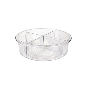 Multifunctional Rotating Storage Tray Turntable Organizer Container Holder for Kitchen Pantry Office Bathroom