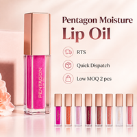 Huile à lèvres repulpante RTS 6ml, effet brillant aquatique, paillettes fines, tube pentagonal, 9 styles, faible MOQ 3 pièces, vente en gros, logo personnalisé