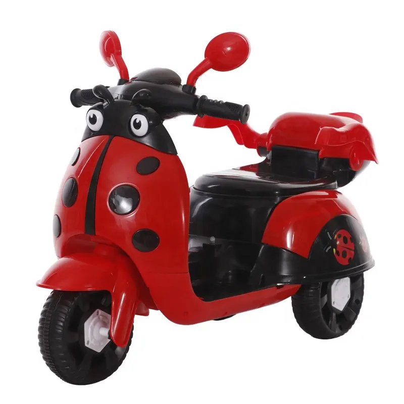 Pil gücü üç tekerlekli çocuk motosiklet sürme elektrikli plastik çocuk sürmek için çocuklar için araba