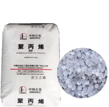 Sinopec PP Raw Material pp Polypropylene Homopolymer 25kg for Package Plastic Box Containers