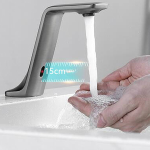 Salle de bains moderne Lavabo intelligent sans contact Capteur infrarouge Robinet automatique Robinetterie d'eau en laiton - Product Image 2