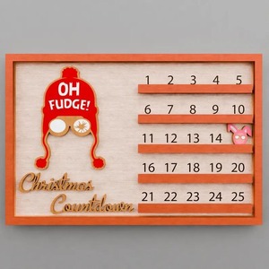 Wooden Christmas Countdown Calendar, Bestselling Cross-Border Christmas <b>Grinch</b> Crafts Decorations, Wooden Wall Decor - Product Image 4