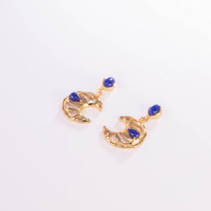 Fashion Irregular Curved Print <b>Stud</b> Earrings Colorful Squarelapis lazuli <b>Stud</b> Earrings for Women Birthday Party Jewelry Gift - Product Image 6