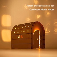 Caja de Cartón Grande para Área de Construcción en Jardín de Niños, Paquete de Materiales para Manualidades, Modelo de Castillo, Casa de Juegos, Juguete de Papel