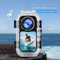 Boîtier de plongée étanche 60 m pour DJI Osmo Action 3/4, étui sous-marin transparent en PC avec interface magnétique à dégagement rapide