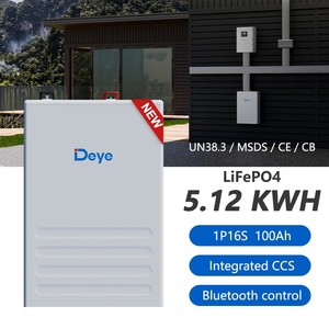 Deye ESS SE-F5 Pro 5.12kWh 51.2 V Best Solar Deep Cycle <b>Backup</b> <b>Battery</b> Cells Lithium <b>Battery</b> for Electric Lifepo4 - Product Image 1