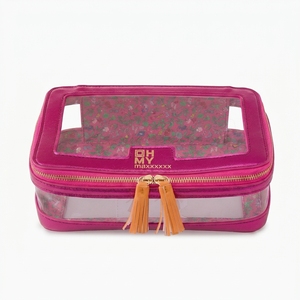 Luxuriöse MAHJ Wasserdichte Oh <span class=keywords><strong>My</strong></span> Faltbare Mahjong-Aufbewahrungstasche Transparente PVC Amerikanische <span class=keywords><strong>TK</strong></span> Oh <span class=keywords><strong>My</strong></span> Quasten-Reißverschluss Klare Mahjong-Stein-Tasche - Product Image 1