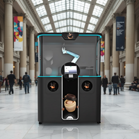 Distributeur automatique intelligent entièrement automatisé à usage commercial avec bras robotisé pour café fraîchement moulu dans un centre commercial